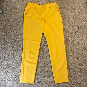 Express Golden Yellow Columnist Ankle Pants